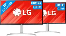 Coolblue LG 27UP83AK-W Lot de 2 aanbieding