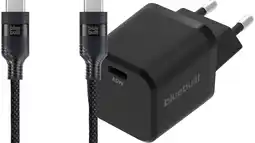 Coolblue BlueBuilt Chargeur Power Delivery 45 W + Câble USB-C 1,5 m Nylon Noir aanbieding