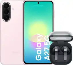 Coolblue Samsung Galaxy A27 128GB Roze 5G + Samsung Galaxy Buds4 aanbieding