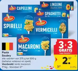 Carrefour Pasta Soubry aanbieding