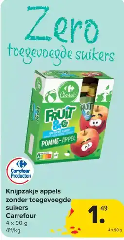 Carrefour Knijpzakje appels aanbieding