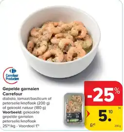 Carrefour Gepelde garnalen aanbieding