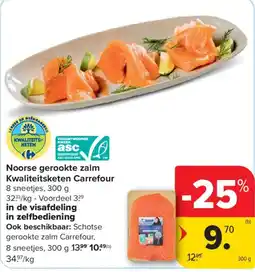 Carrefour Noorse gerookte zalm aanbieding
