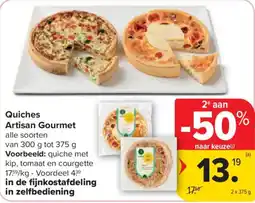 Carrefour Quiches Artisan Gourmet aanbieding