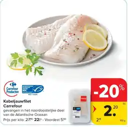 Carrefour Market Kabeljauwfilet Carrefour aanbieding