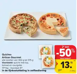 Carrefour Market Quiches Artisan Gourmet aanbieding