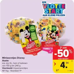 Carrefour Market Miniworstjes Disney Aoste aanbieding