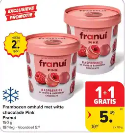Carrefour Frambozen omhuld met witte chocolade Pink Franuï aanbieding
