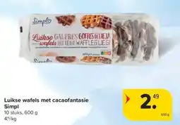 Carrefour Market Luikse wafels met cacaofantasi aanbieding