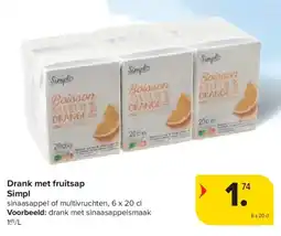 Carrefour Market Drank met fruitsap Simpl aanbieding