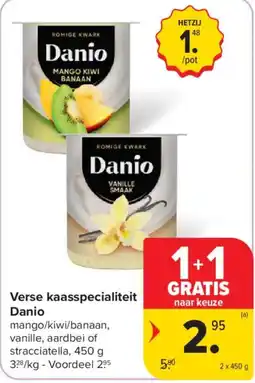 Carrefour Market Verse kaasspecialiteit Danio aanbieding