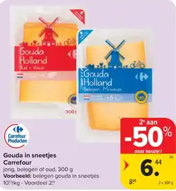 Carrefour Gouda in sneetjes aanbieding