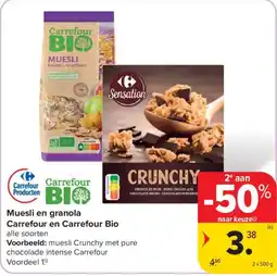 Carrefour Market Muesli en granola Carrefour en Carrefour Bio aanbieding