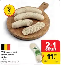 Carrefour Witte pens met fijne kruiden Aubel aanbieding