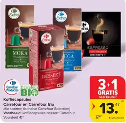 Carrefour Market Koffiecapsules Carrefour en Carrefour Bio aanbieding