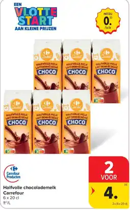 Carrefour Halfvolle chocolademelk Carrefour aanbieding