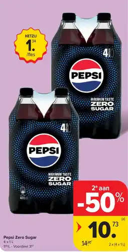 Carrefour Market Pepsi Zero Sugar aanbieding