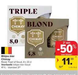 Carrefour Market Blikjes bier Chimay aanbieding