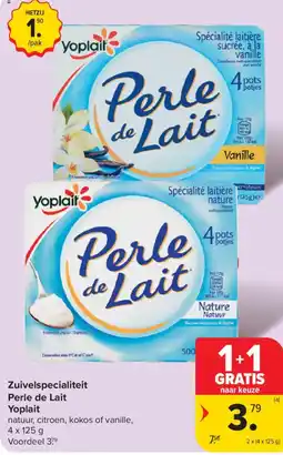 Carrefour Zuivelspecialiteit Perle de Lait Yoplait aanbieding