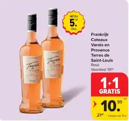 Carrefour Market Frankrijk Coteaux Varois en Provence Terres de Saint-Louis Rosé aanbieding