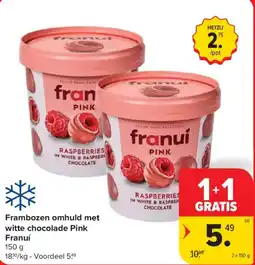 Carrefour Market Frambozen omhuld met witte chocolade Pink Franuí aanbieding