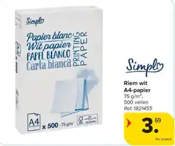 Carrefour Market Riem wit A4-papier aanbieding