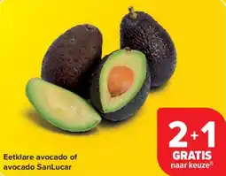 Carrefour Market Eetklare avocado of avocado SanLucar aanbieding