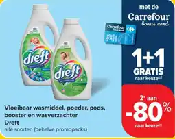 Carrefour Market Vloeibaar wasmiddel, poeder, pods, booster en wasverzachter Dreft aanbieding