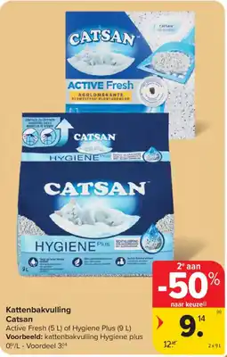 Carrefour Kattenbakvulling Catsan aanbieding