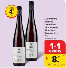 Carrefour Luxemburg Moselle Domaines Vinsmoselle Pinot Gris aanbieding
