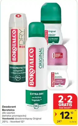 Carrefour Deodorant Borotalco aanbieding