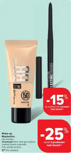 Carrefour Make-up Maybelline aanbieding