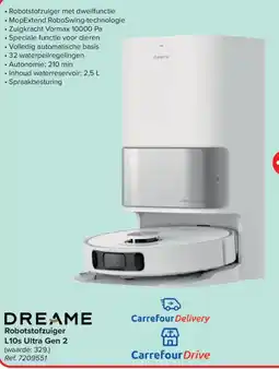 Carrefour Dreame robotstofzuiger l10s ultra gen 2 aanbieding