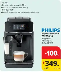 Carrefour Philips espressomachine aanbieding