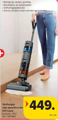 Carrefour Stofzuiger met dweifunctie H11 Core aanbieding