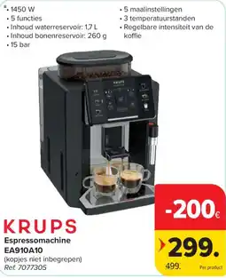 Carrefour krups espressomachine aanbieding