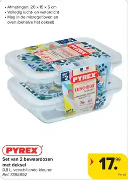 Carrefour Set van 2 bewaardozen met deksel aanbieding