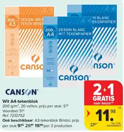 Carrefour Wit A4-tekenblok aanbieding