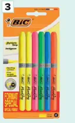 Carrefour Set van 6 markeerstiften Marking Highlighter Grip aanbieding