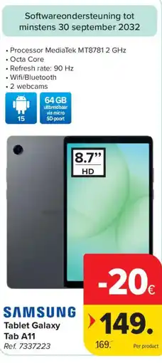 Carrefour samsung tablet galaxy tab a11 aanbieding
