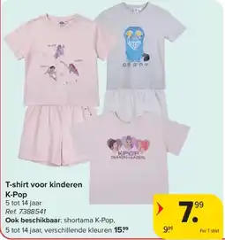Carrefour T-shirt voor kinderen K-Pop aanbieding