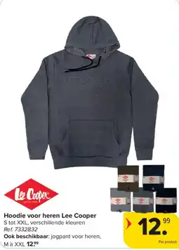Carrefour Hoodie voor heren lee cooper aanbieding