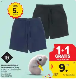 Carrefour Joggingshort voor heren French Terry aanbieding