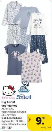 Carrefour Big T-shirt voor dames aanbieding