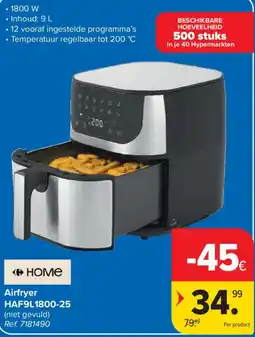Carrefour Airfryer HAF9L1800-25 aanbieding