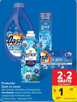 Carrefour Dash en Lenor aanbieding