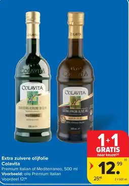 Carrefour Extra zuivere olijfolie Colavita aanbieding