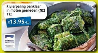 Rivierpaling panklaar in moten gesneden