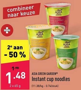 ALDI Instant cup noodles aanbieding
