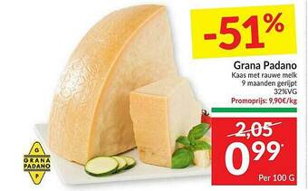 Intermarché Grana Padano Kaas Met Rauwe Melk aanbieding